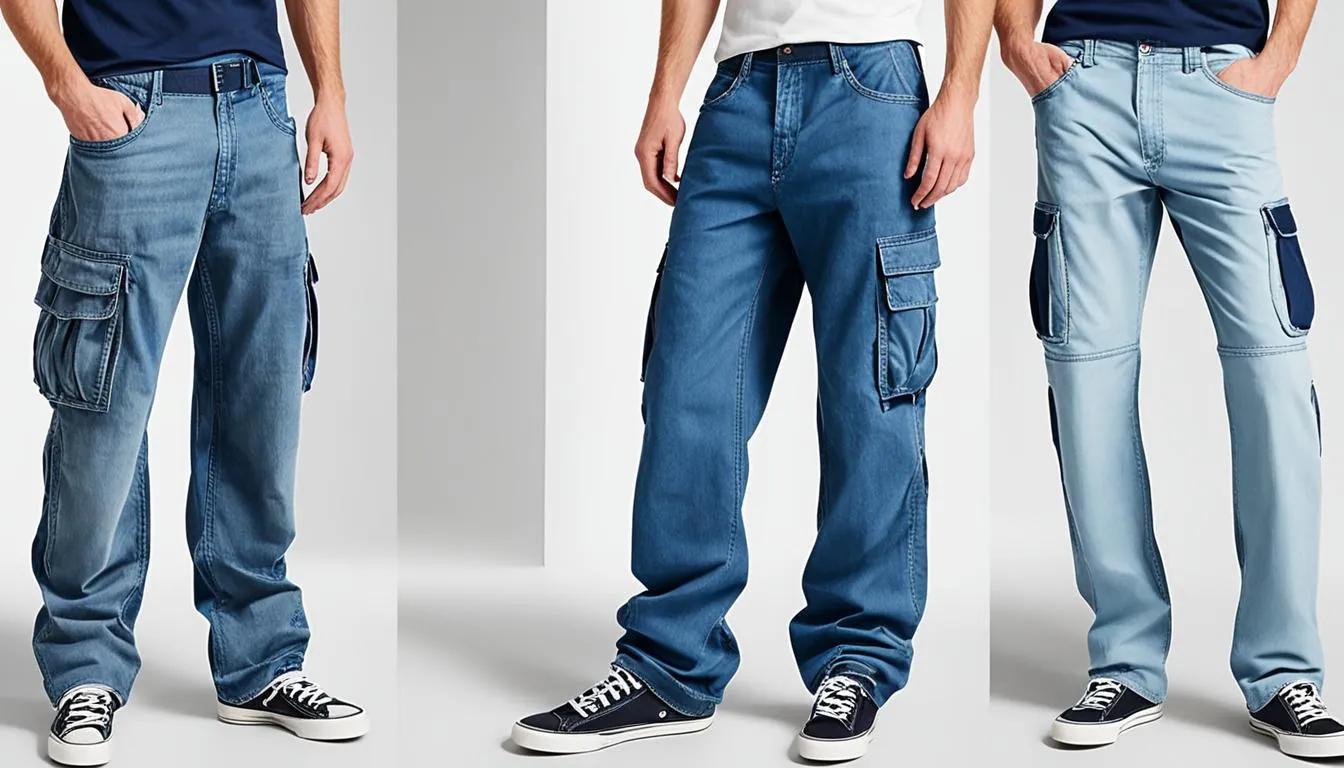 baggy jeans and cargo pants