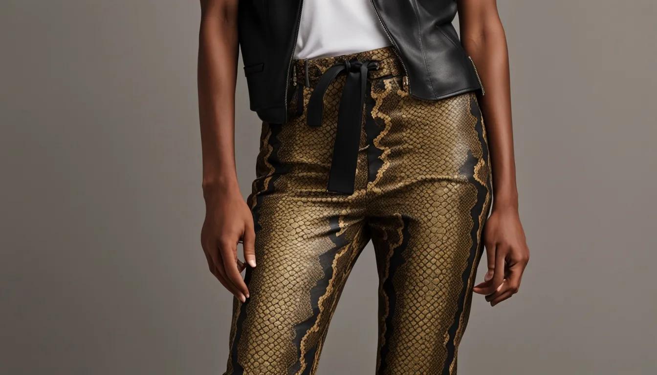 snake print pants