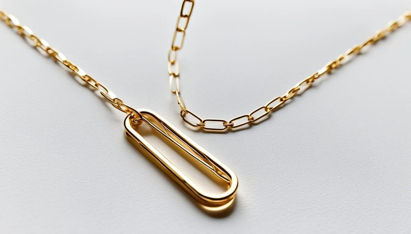 gold paperclip necklace