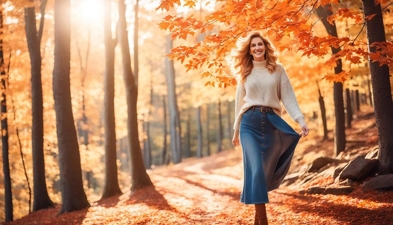 long denim skirts