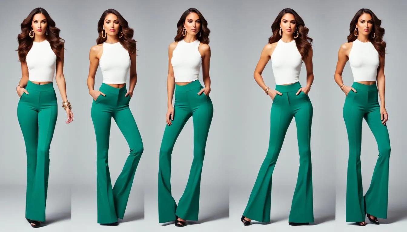 bodycon tops with flare pants